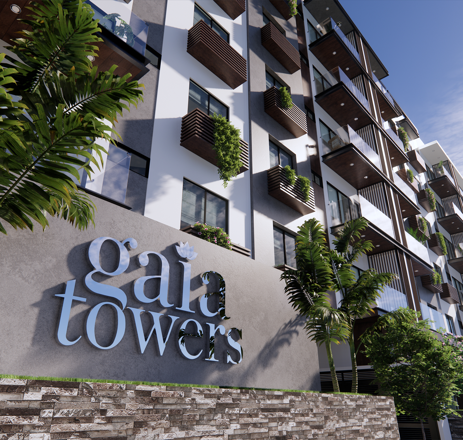 Render del edificio GAIA Towers
