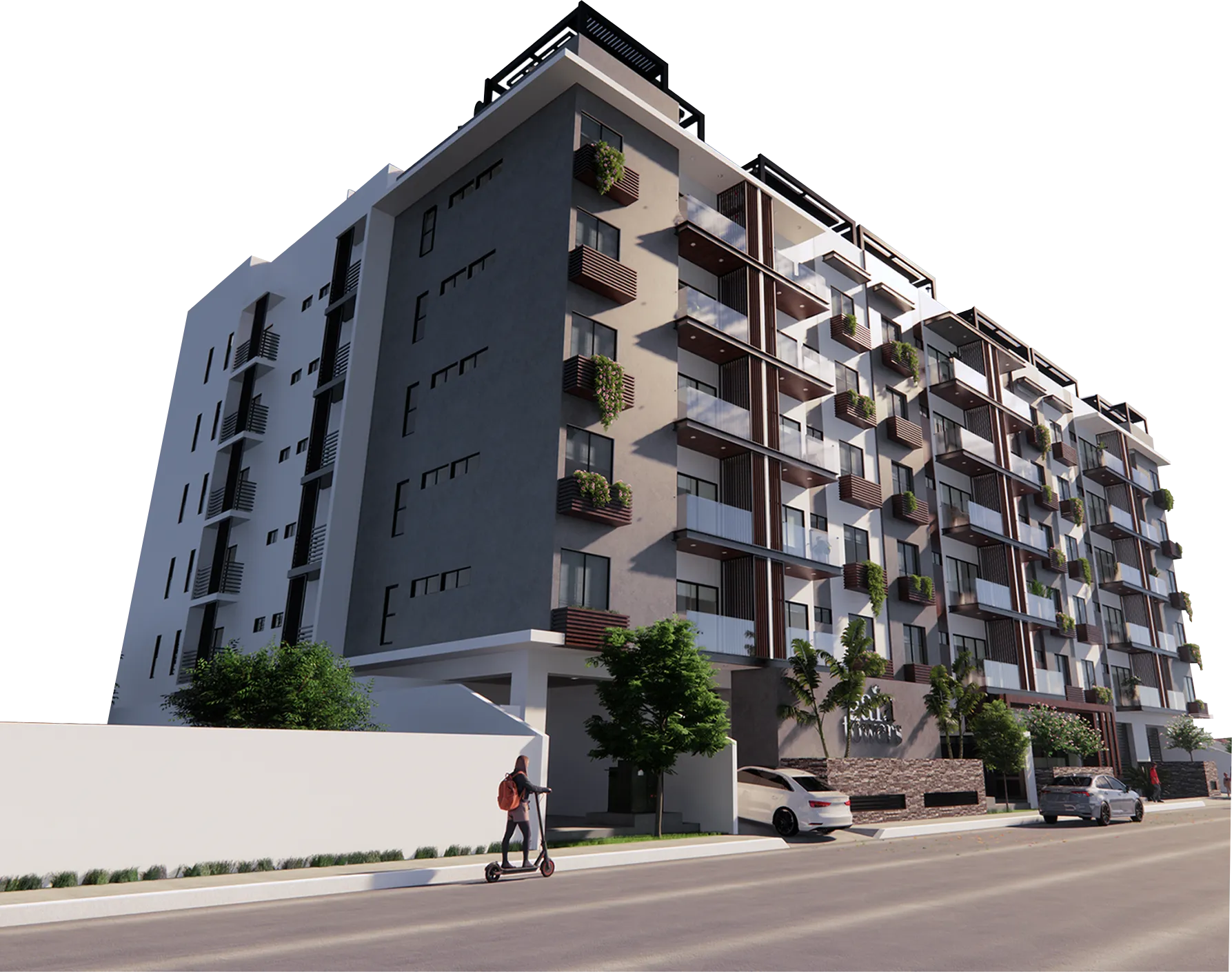 Render de las torres GAIA en Mazatlán